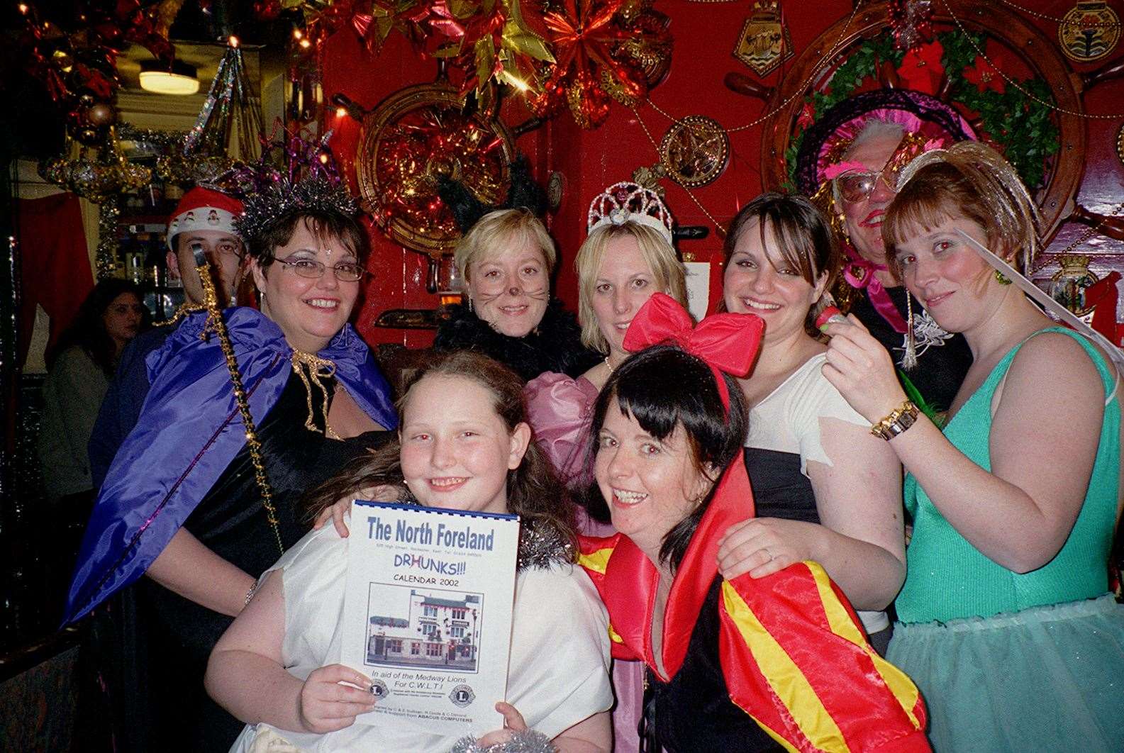 Charity night at The North Foreland pub in Rochester in December 2001. Supporters of the Lions Club and pub regulars are pictured in fancy dress. It was one of Medway's best-known pubs but sadly closed for good in 2013