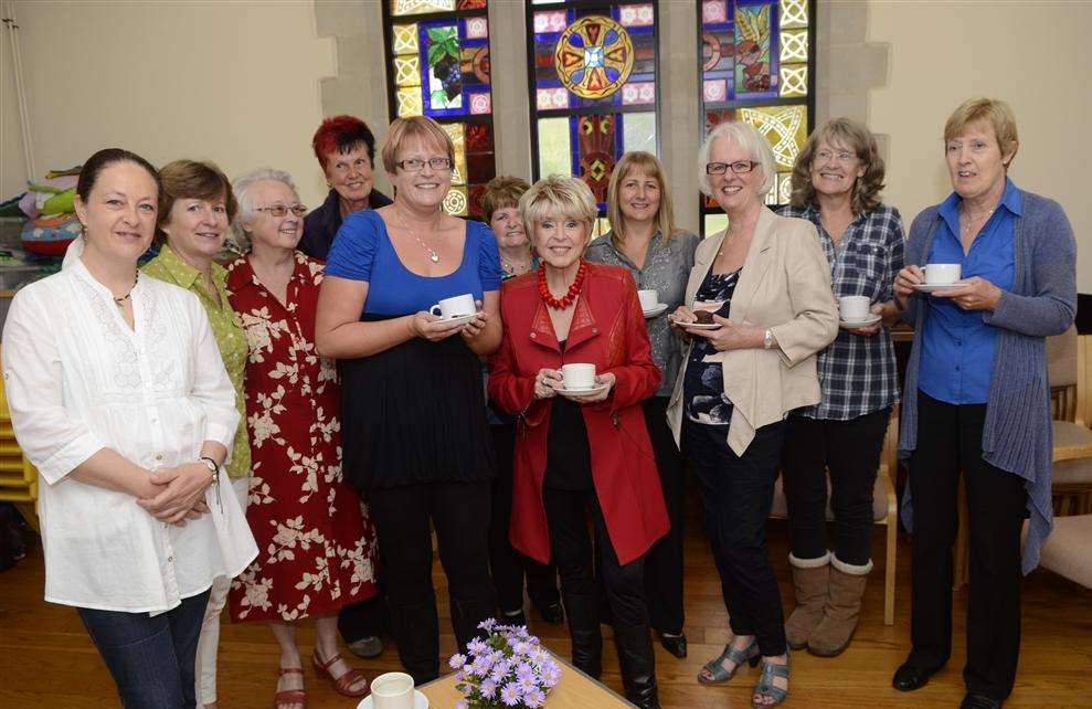 Gloria Hunniford visiting Cruse Bereavment Care members at St Mary's Church Hall. Meeting members from Ashford and Dover branch Picture: Gary Browne