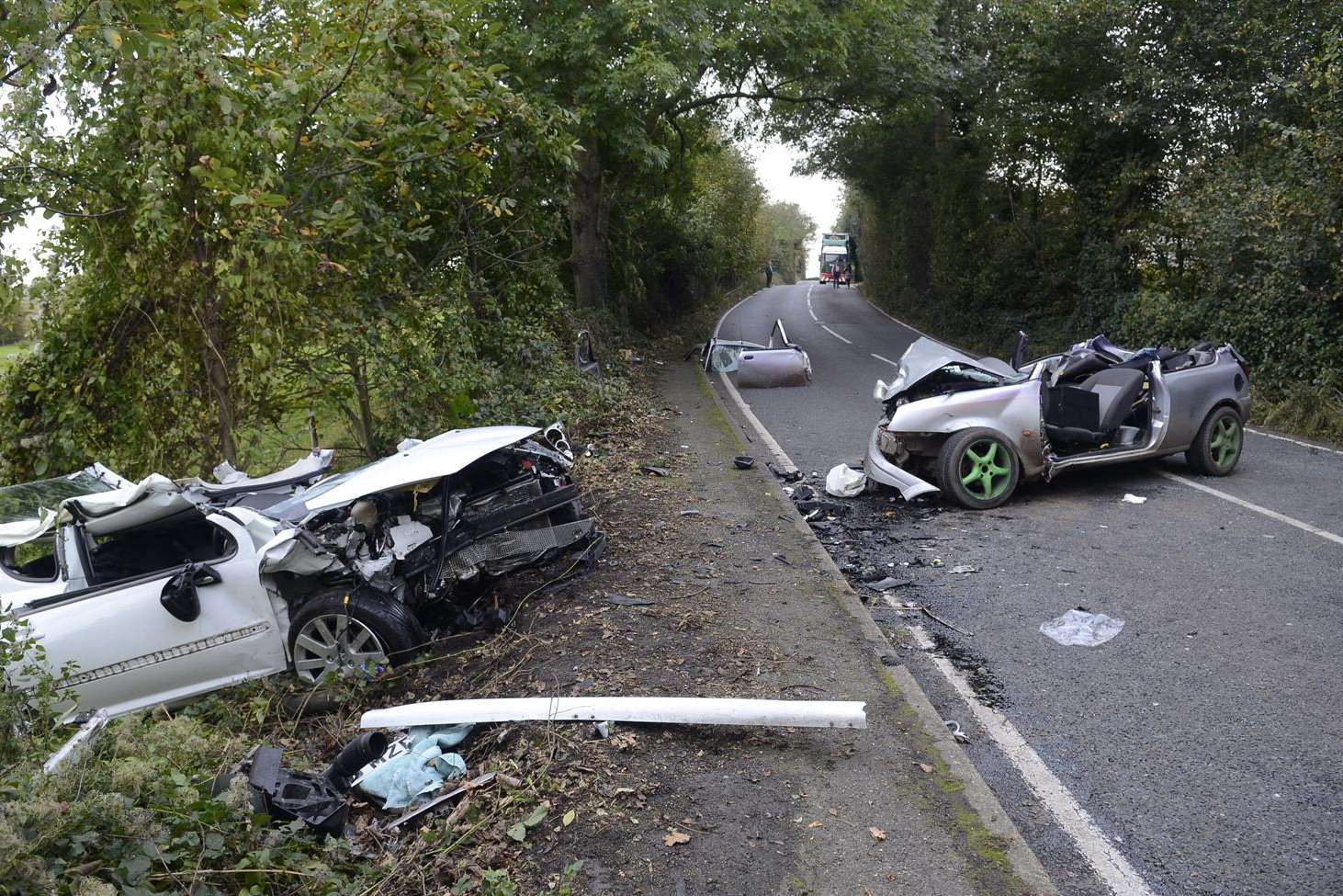 The scene of the accident at the A251 in Faversham