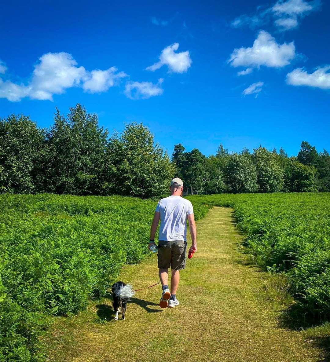 Oliver Bowers started walking more when he got his puppy Ted in 2019