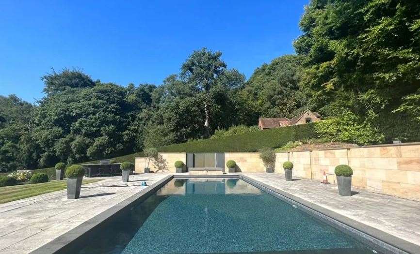 Take a dip in the heated pool. Picture: Savills