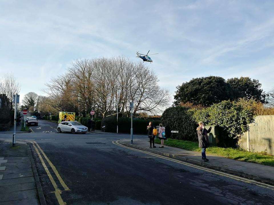 A man was airlifted to a London hospital after the crash. Picture: Marie Hoskins