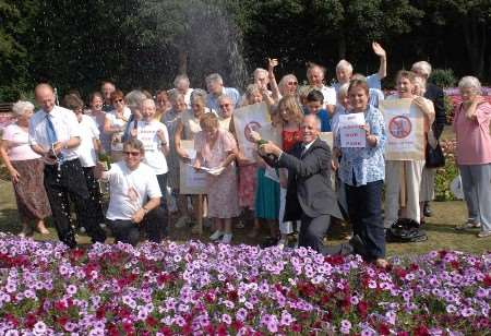 It's celebrations all round as Dartford's Central Park is saved. Picture: SIMON JAMES