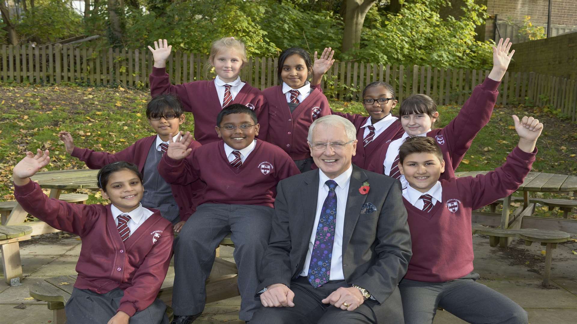 Cllr Mike O'Brien when he finished his mission to visit all 100 Medway schools within six months