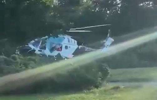 The air ambulance was called to Whatman Park, Maidstone, on Monday, June 20