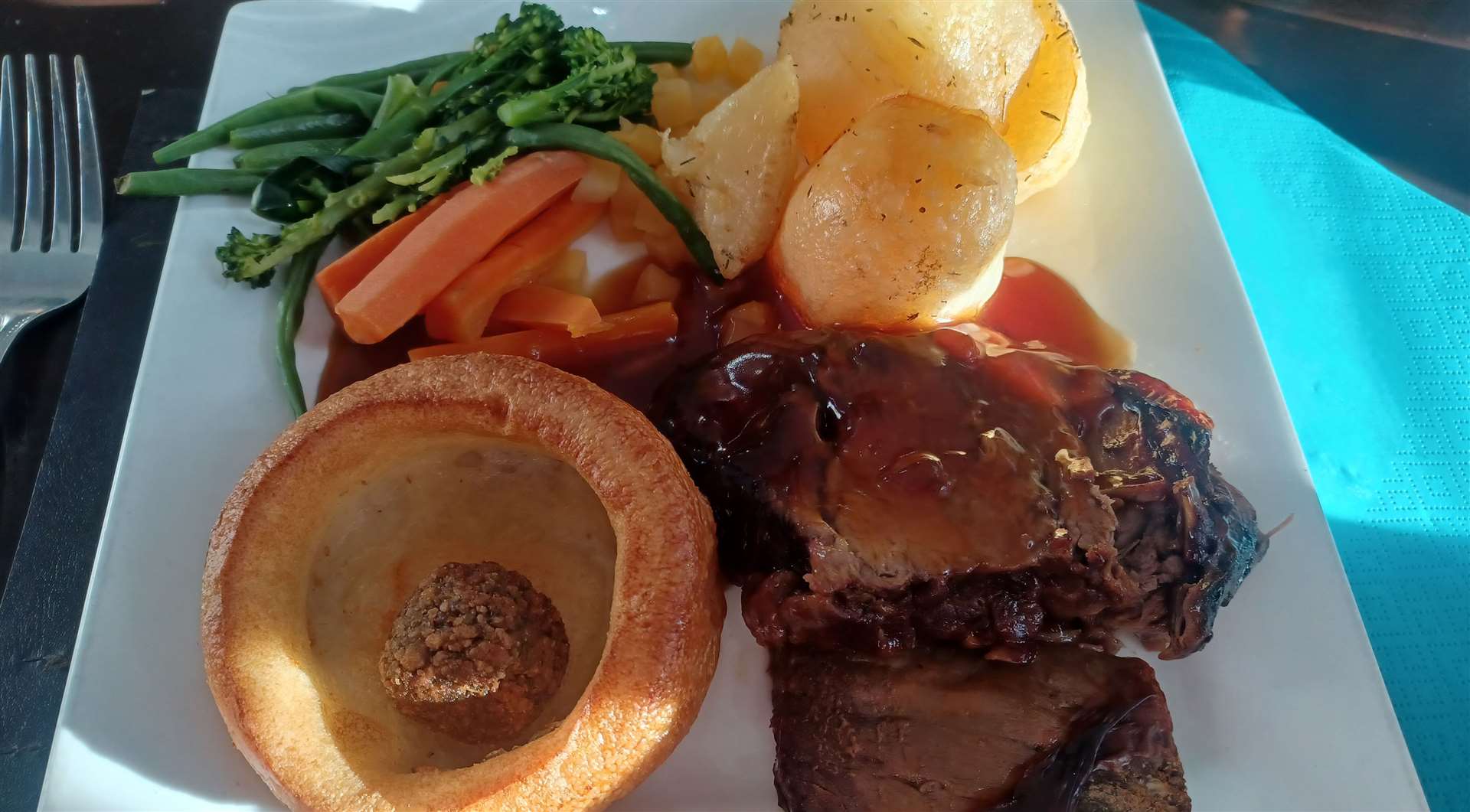 The roast beef was lovely