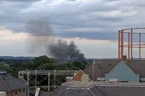 Plumes of thick black smoke were spotted over Tonbridge. Picture: Jenny Lewis