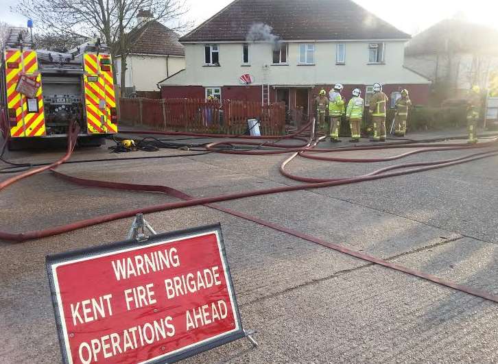 Four fire engines were called to the scene