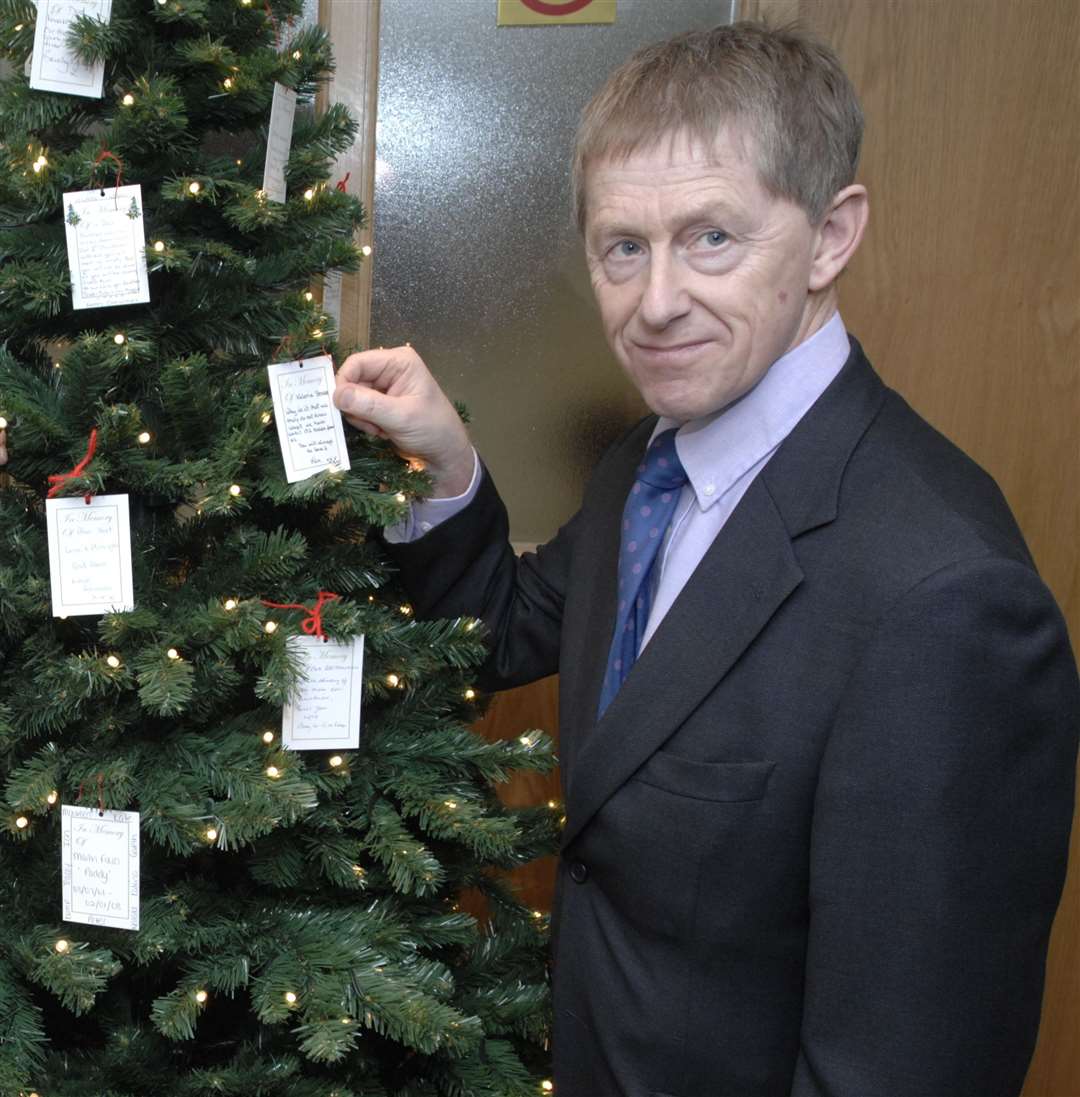 John Weir, pictured previously with a memorial Xmas tree. Picture: Grant Falvey
