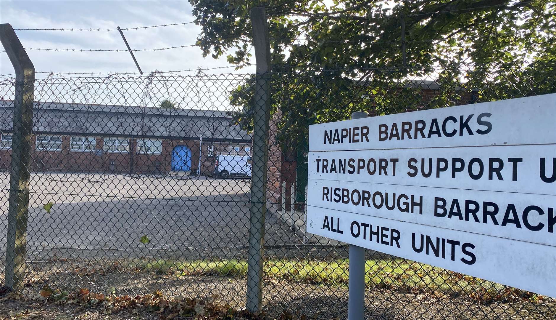 Napier Barracks in Folkestone
