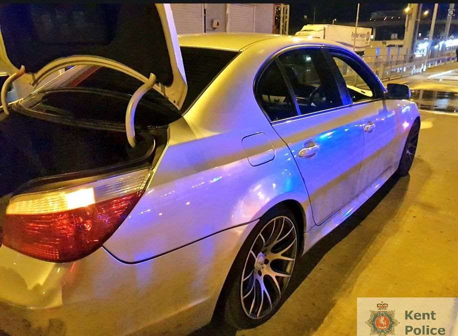 The car those who were arrested were using. Credit: Kent Police