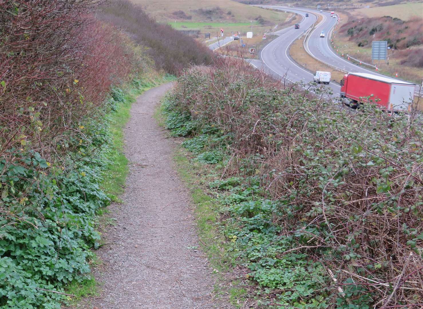 Route 2 of the National Cycle Network runs alongside the busy A20. Picture: Sustrans