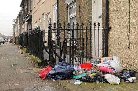 Rubbish in Luton Road, Chatham