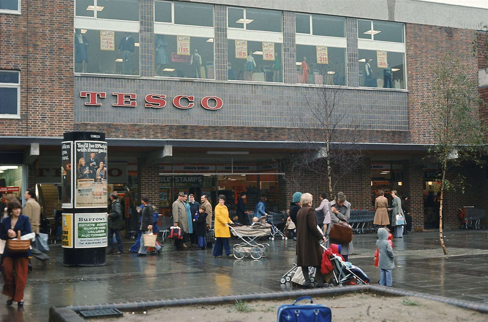 The Tufton Centre in 1975, showing the opening day of the Tesco Home and Wear store. Picture: Steve Salter