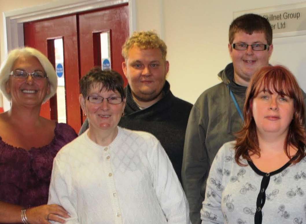 Lis Clayson on the far left with some members of the Skillnet Group