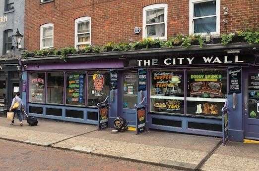 City Wall and Eagle Tavern in High Street, Rochester ME1 1JT