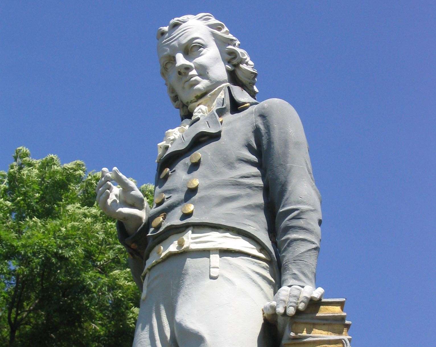 Statue of Edward Jenner, inventor of the smallpox vaccine, in Boulogne, France