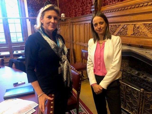 Faversham MP Helen Whatley with Baroness Vere