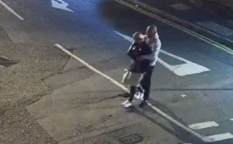 CCTV footage showed the killer appearing to hold up his victim near his home (Northamptonshire Police/PA)