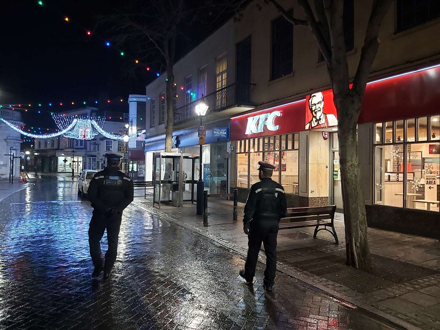 Kent Police on patrol in Ramsgate while a dispersal order was in force in November. Picture: Kent Police Thanet on Twitter
