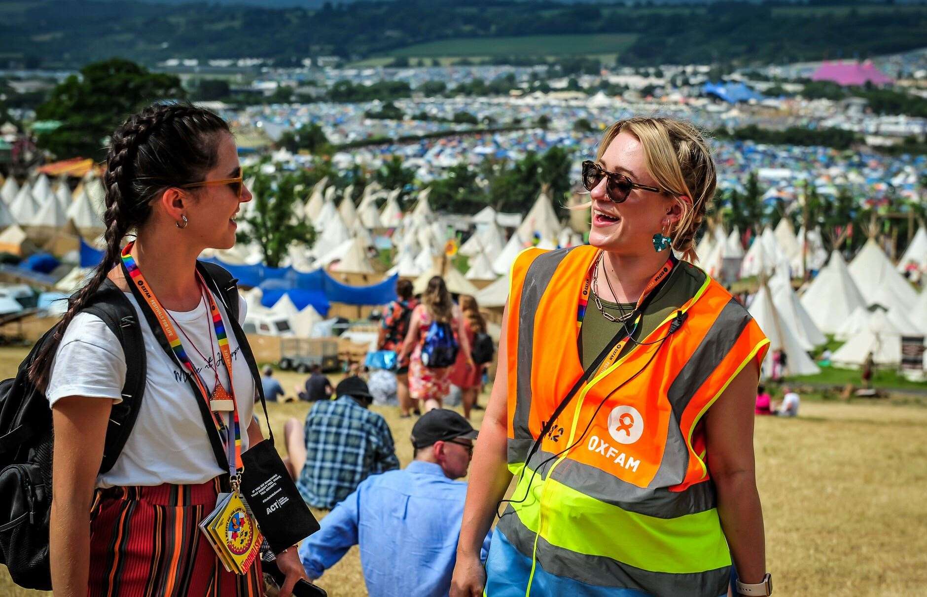 Glastonbury is among the festivals volunteers can apply for. Image: Oxfam.