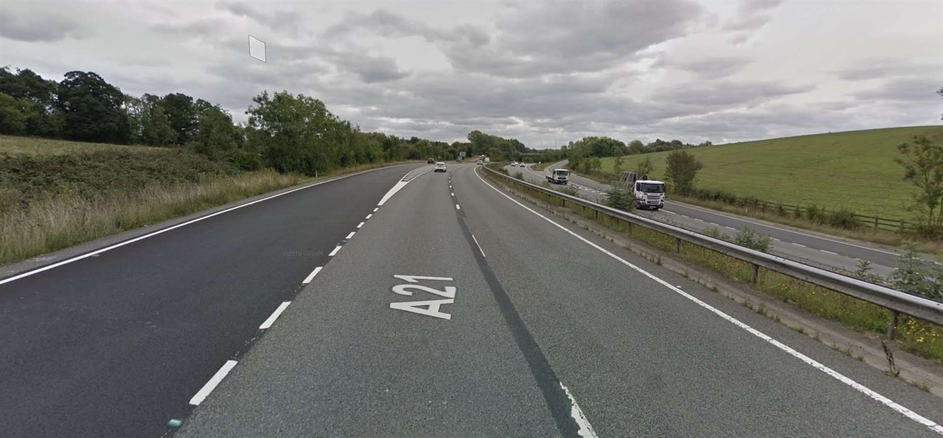 Coastbound A21, near Morleys roundabout. Picture: Google Street View