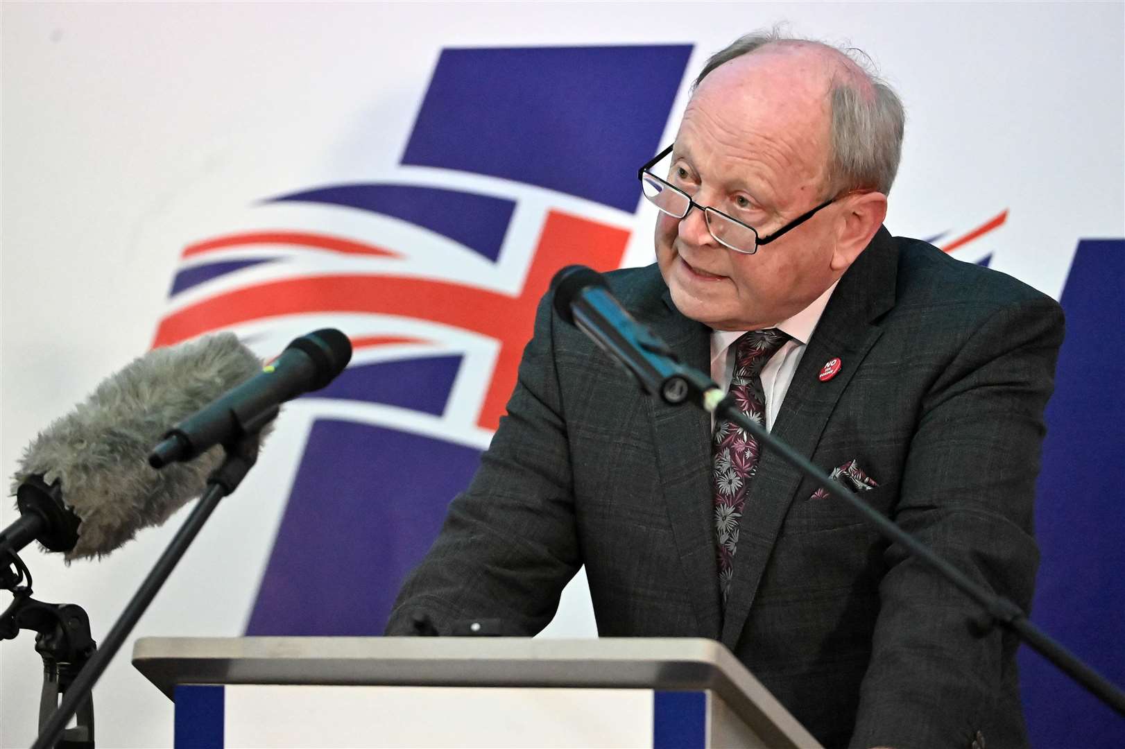 Jim Allister’s TUV party has increased its vote in the local government elections (Oliver McVeigh/PA)