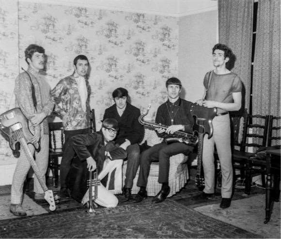 One of the bands that played at the club, The Rebounds. evolved into The Clockwork Sponge – pictured at the Cedars Club in 1968