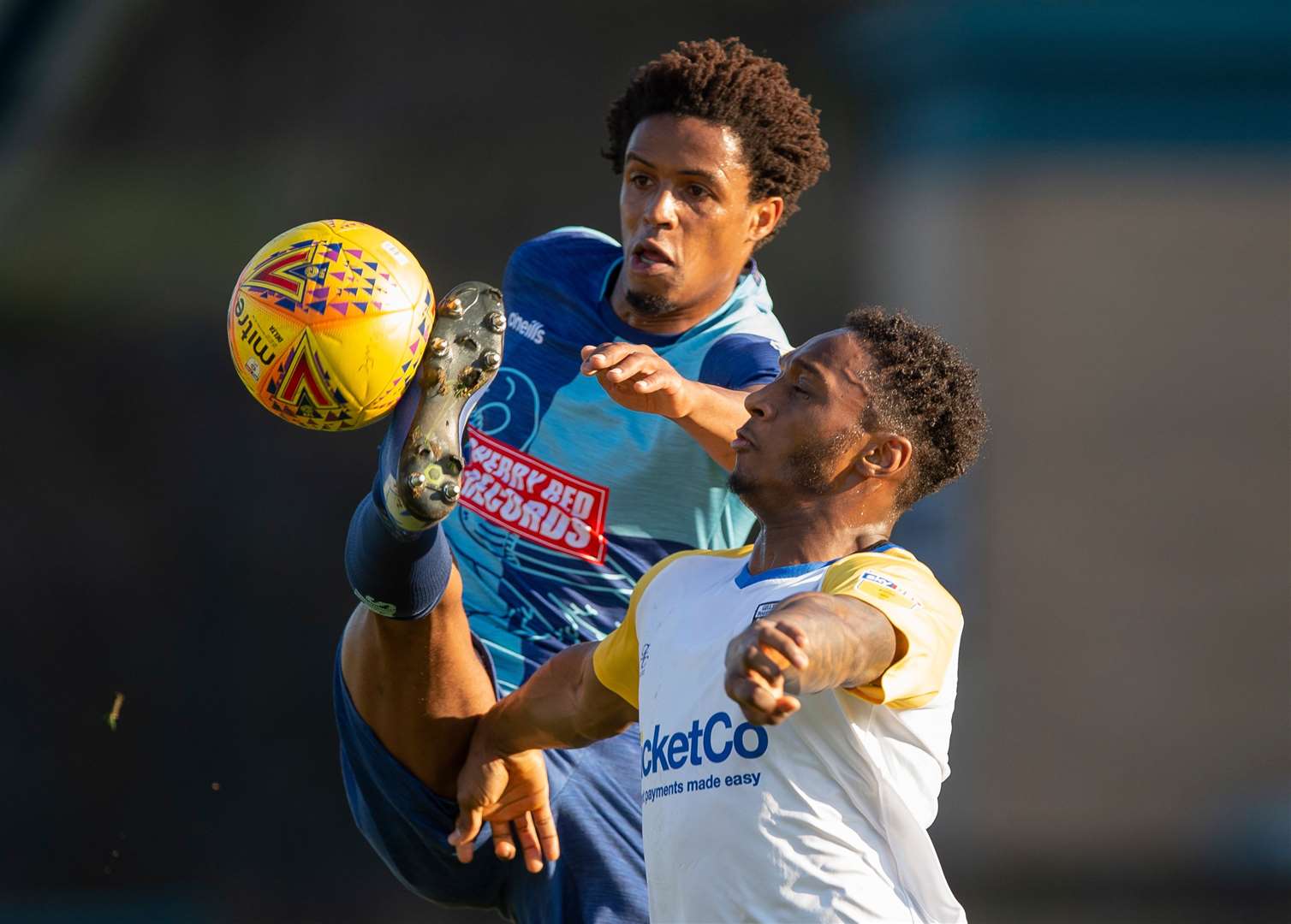 New Fleet signing Sido Jombati playing for Wycombe against Gillingham in 2019. Picture: Ady Kerry