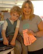 Hannah Wait with her son Louis. Picture: STEVE CRISPE