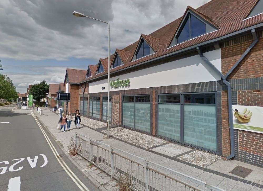 Bottles of pink gin and Grey Goose vodka were allegedly stolen from Waitrose in Canterbury. Picture: Google Street View