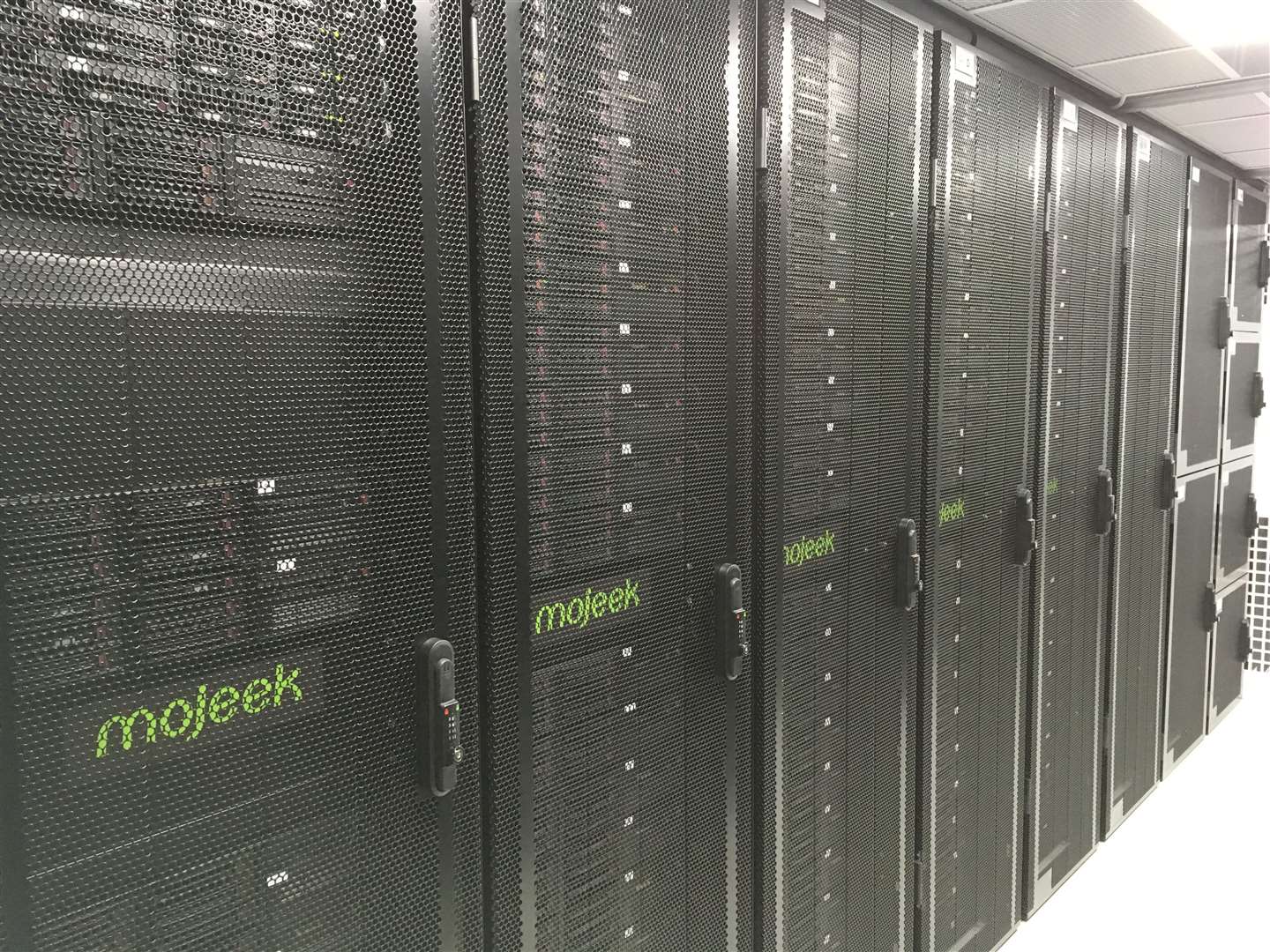 Just some of Mojeek's bank of servers at Custodian in Maidstone