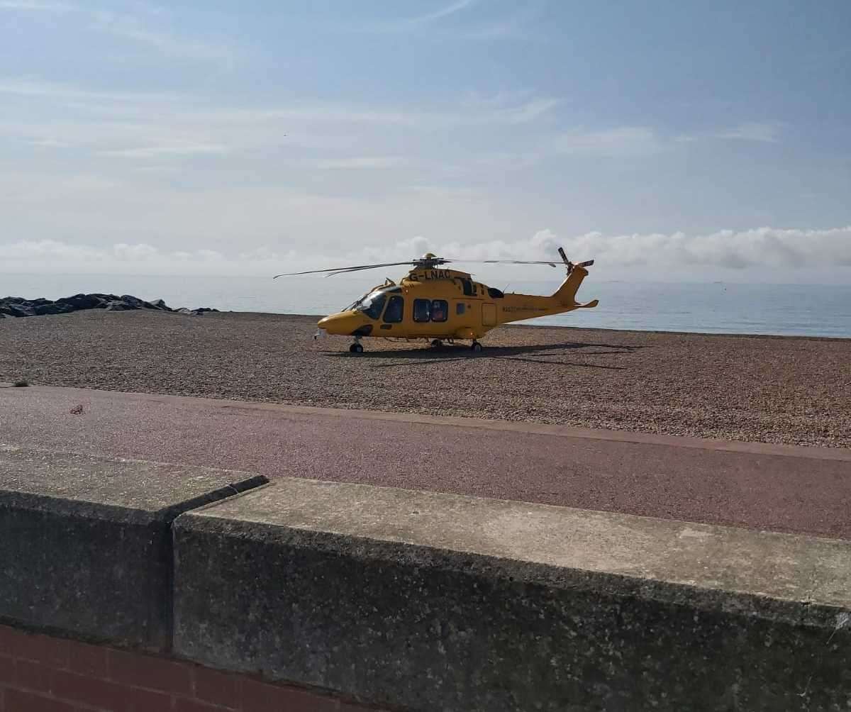The coastguard helicopter has been called