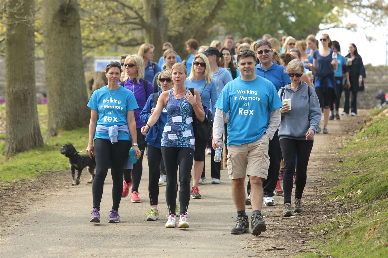 The 15k charity walk took place in memory of Rex who passed away in his sleep. Pic: Martin Apps