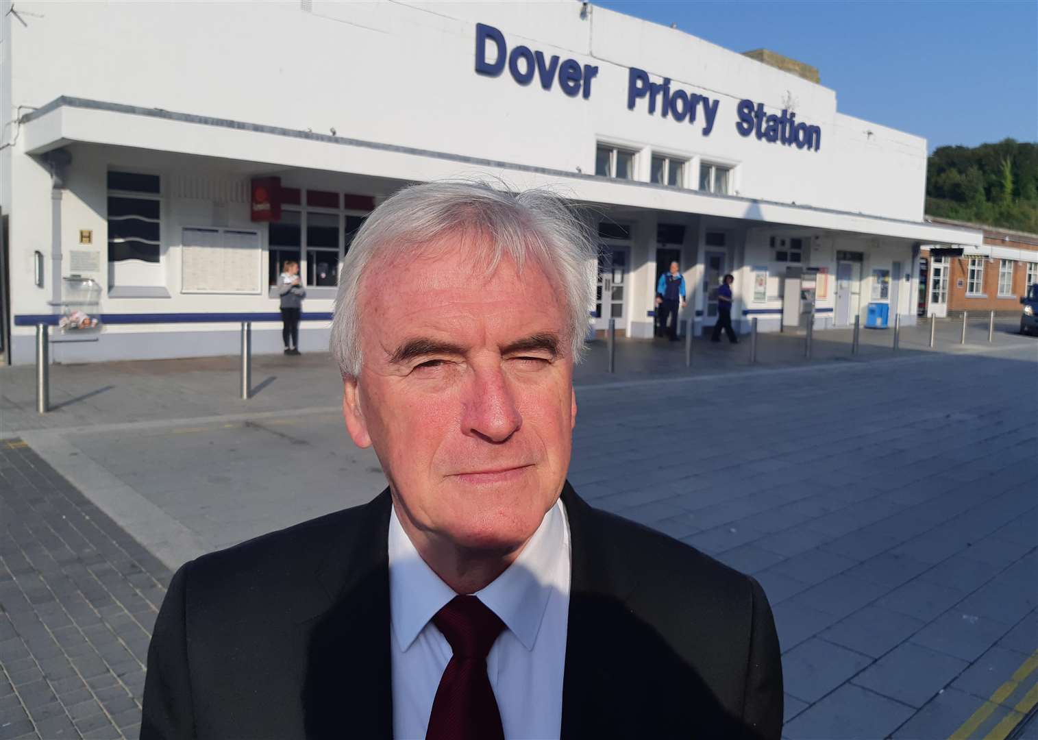 John McDonnell at Dover station this morning