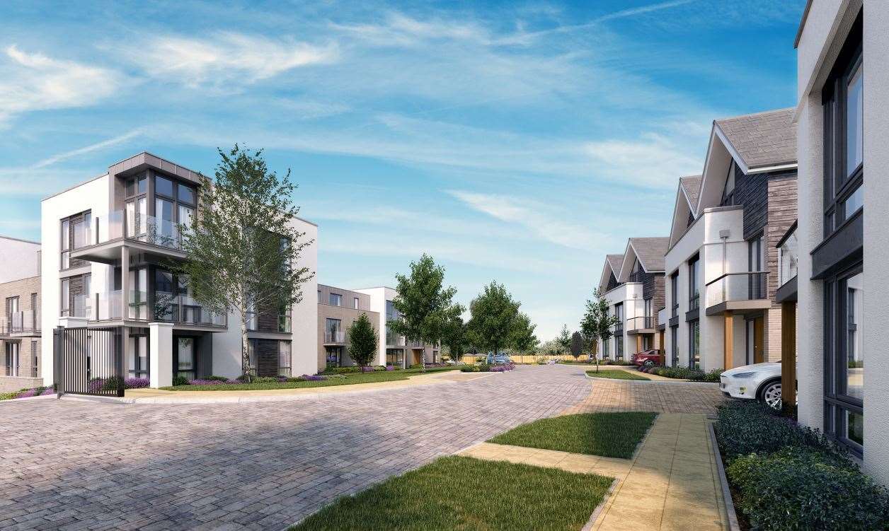 An artist's impression of how the homes may look at West Kent College (8277301)