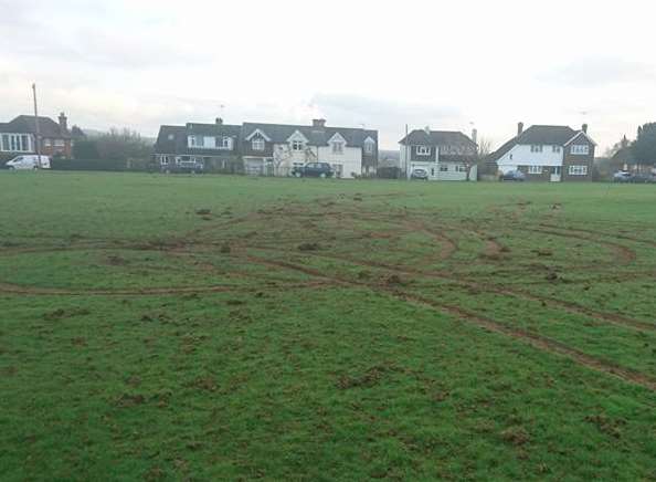 The tyre marks have been described as "trenches" in some areas. Picture: Adam Aylward