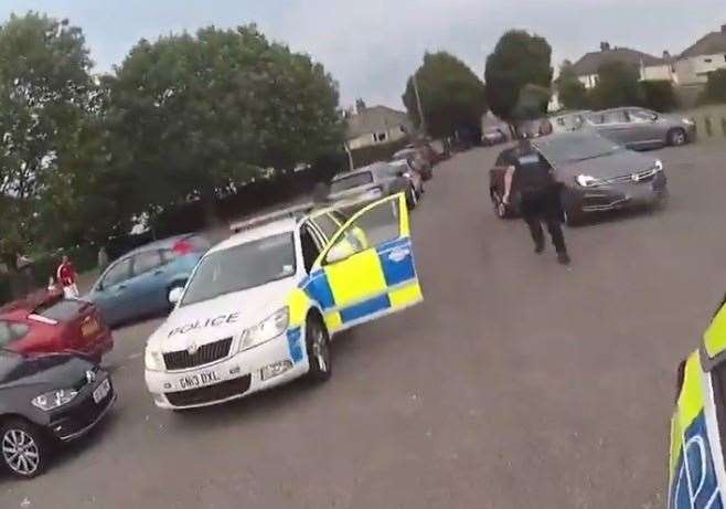 Officers pursued the Vauxhall Astra after spotting a suspected drug deal near Mitchell Avenue in Gravesend. Picture: Kent Police