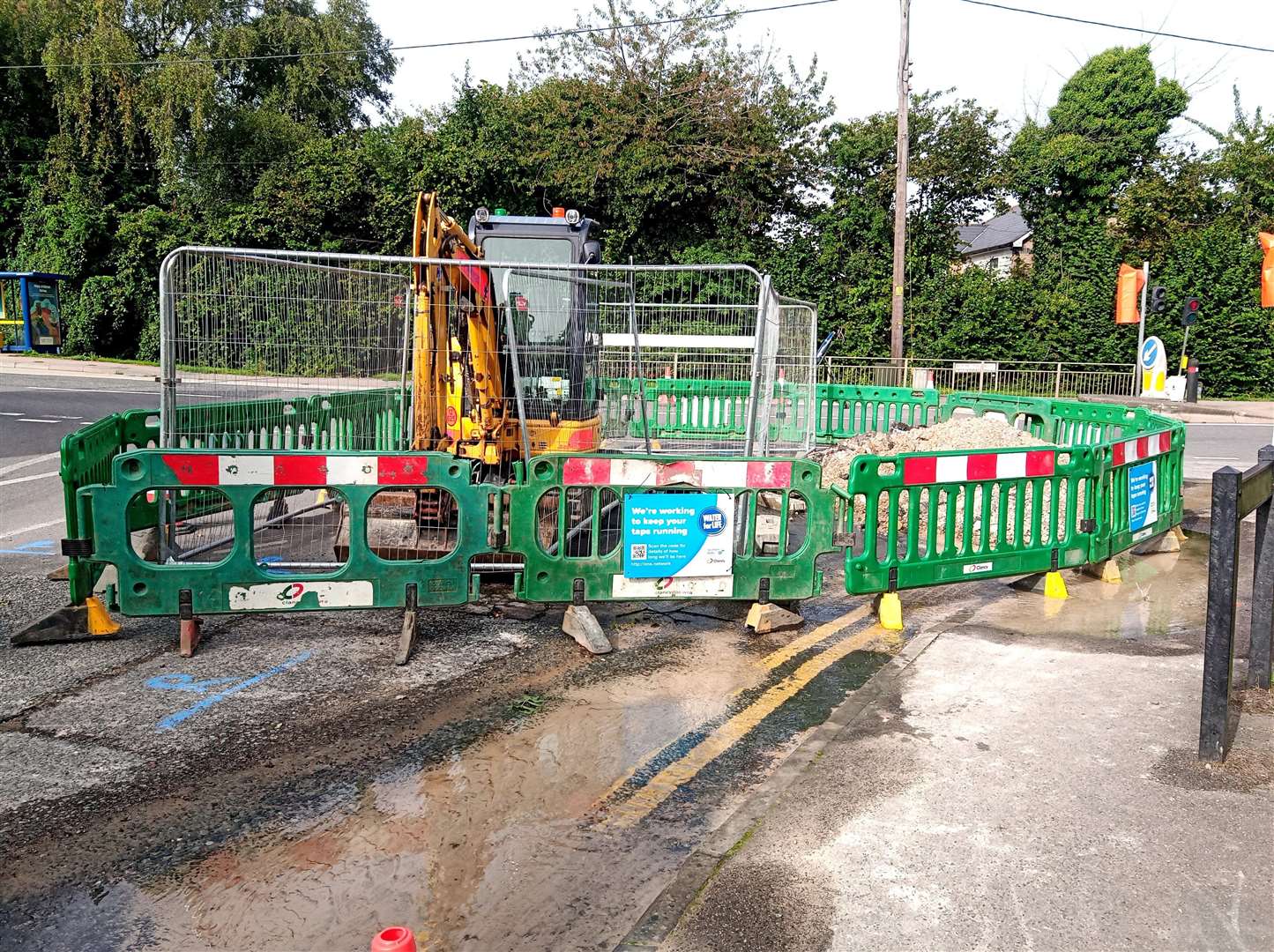 Southern Water is carrying out work in Station Road, Cuxton, at the junction with the A228