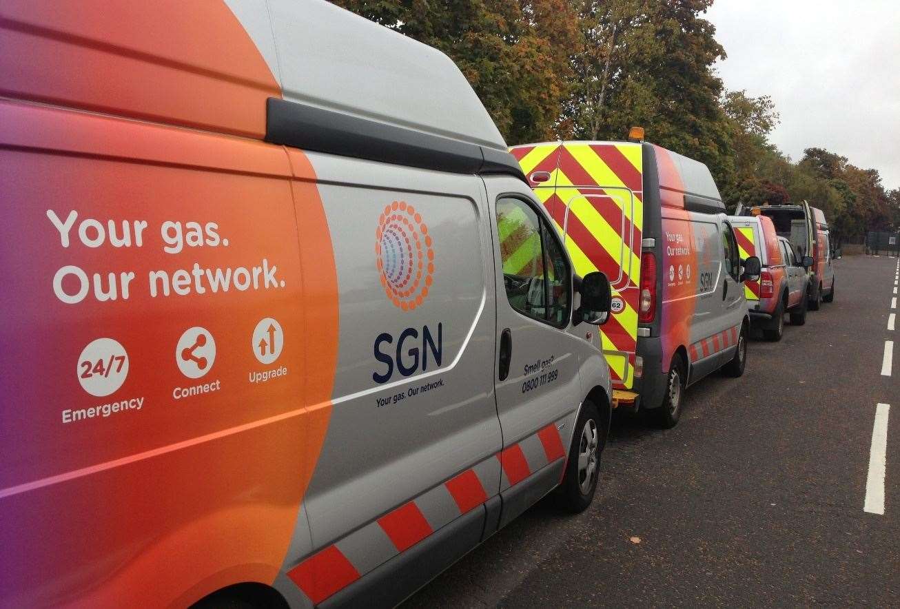 SGN is carrying out gas replacement works. Stock image