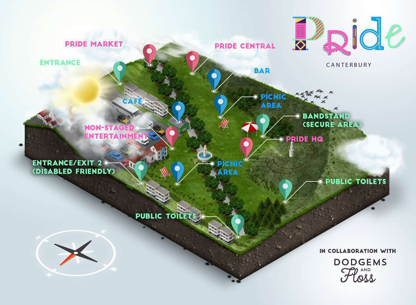 The route map of the spectacular parade