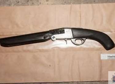 A sawn-off shotgun was found in a garage belonging to Christopher Goetze