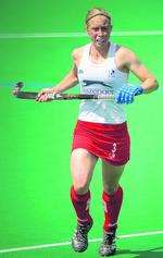 Canterbury Hockey Club's Natalie Seymour in action for England Women