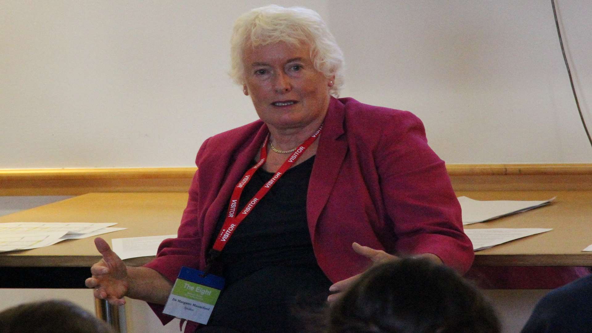 Margaret Mountford gave advice to pupils at Benenden School