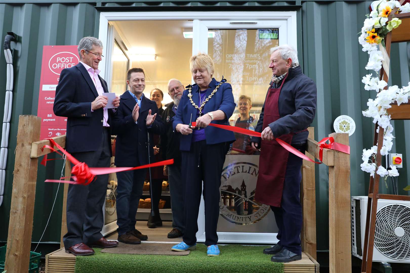 Mayor of Maidstone Cllr Marion Ring opens Detling's first village store in seven years. Picture: Andy Jones