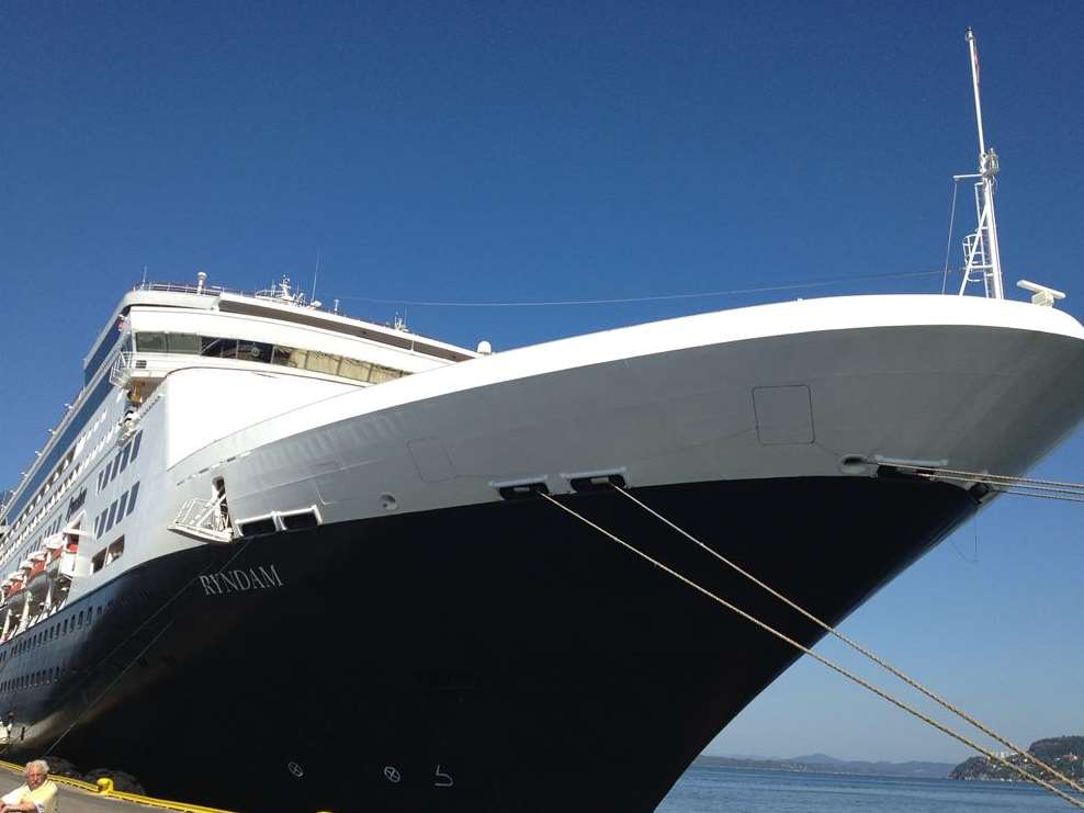 The ms Ryndam docked in Bergen. Picture: Suz Elvey