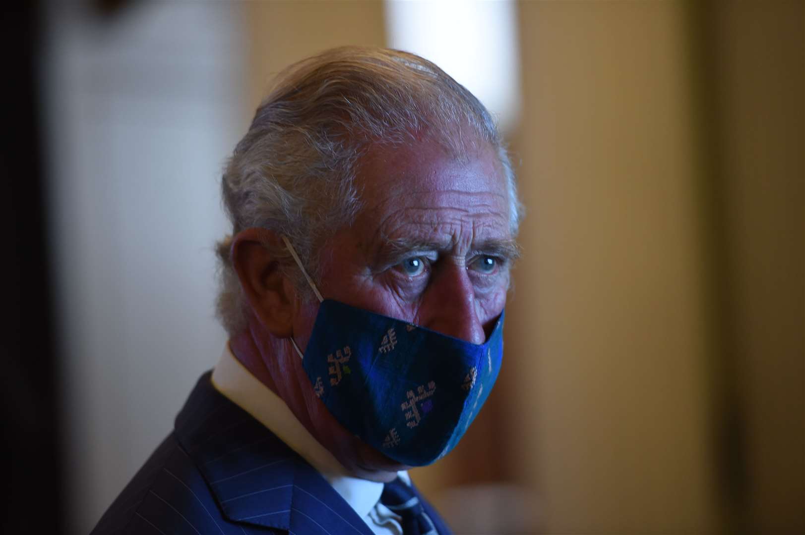 The Prince of Wales wore a mask throughout his visit to the Bank of England (Eddie Mulholland/The Daily Telegraph)