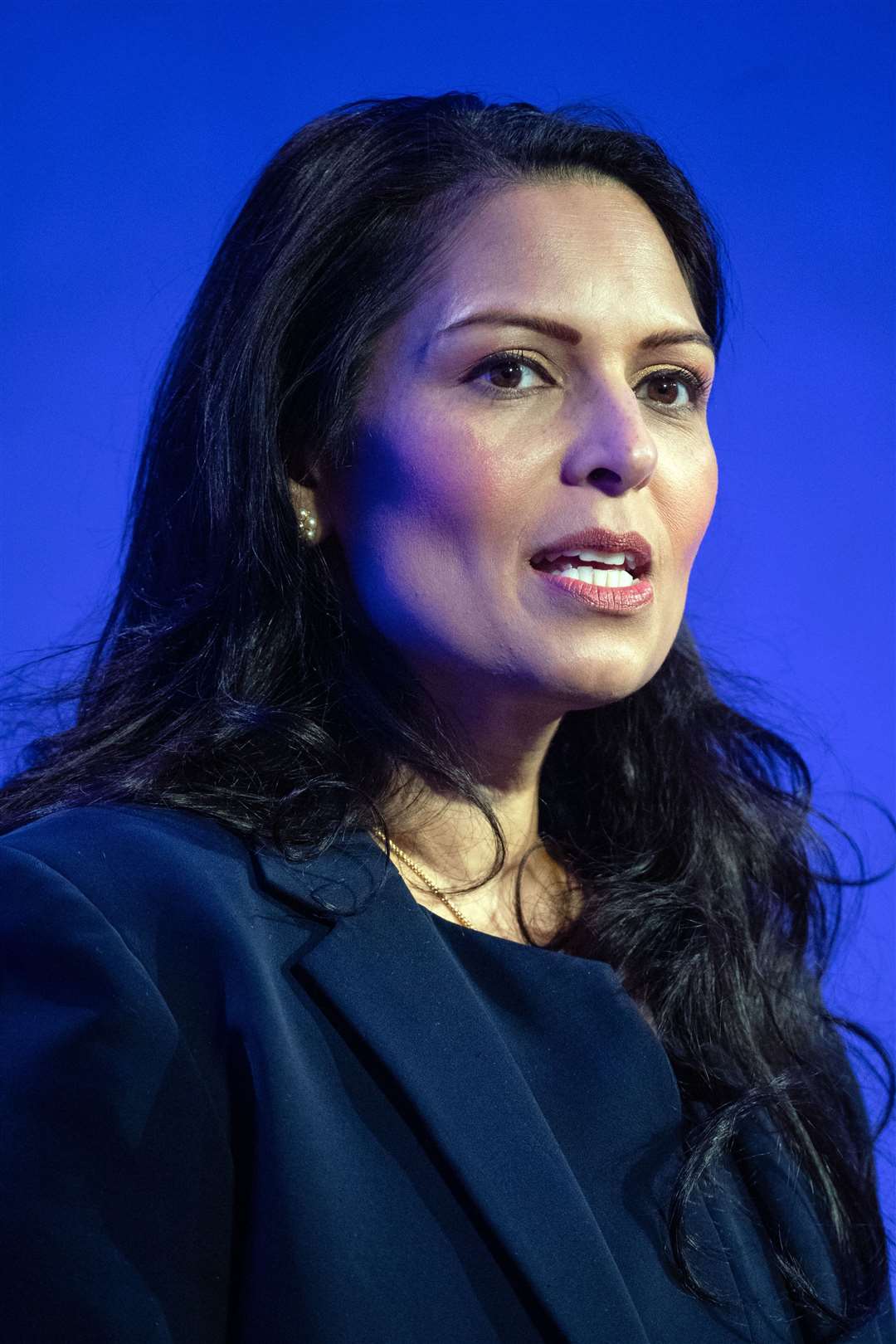 Priti Patel is considering enlisting the Royal Navy’s help to deal with migrants attempting to cross the Channel (Dominic Lipinski/PA)
