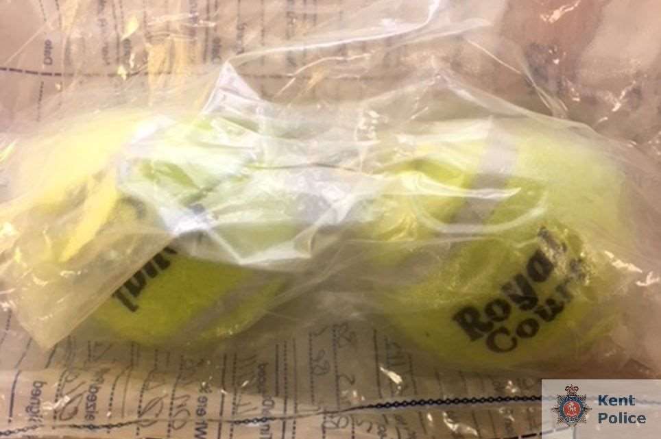 Tennis balls were used to smuggle drugs into HMP Maidstone. (1339187)
