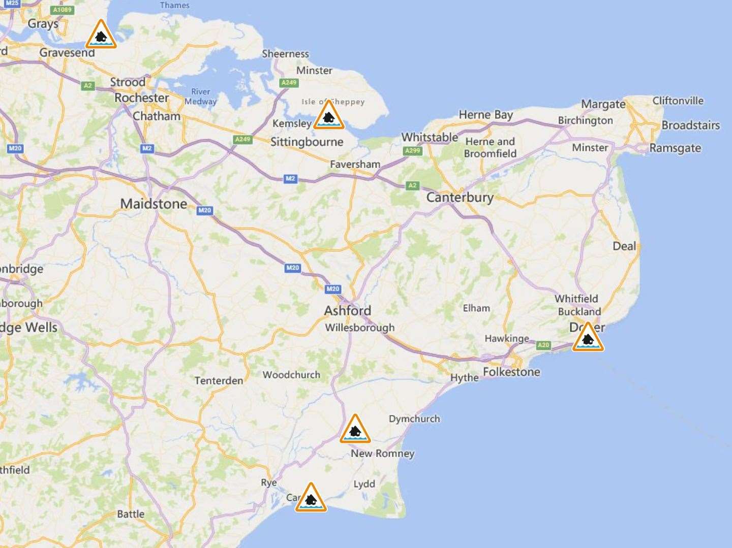 A number of flood alerts have been issued across Kent. Picture: Environment Agency